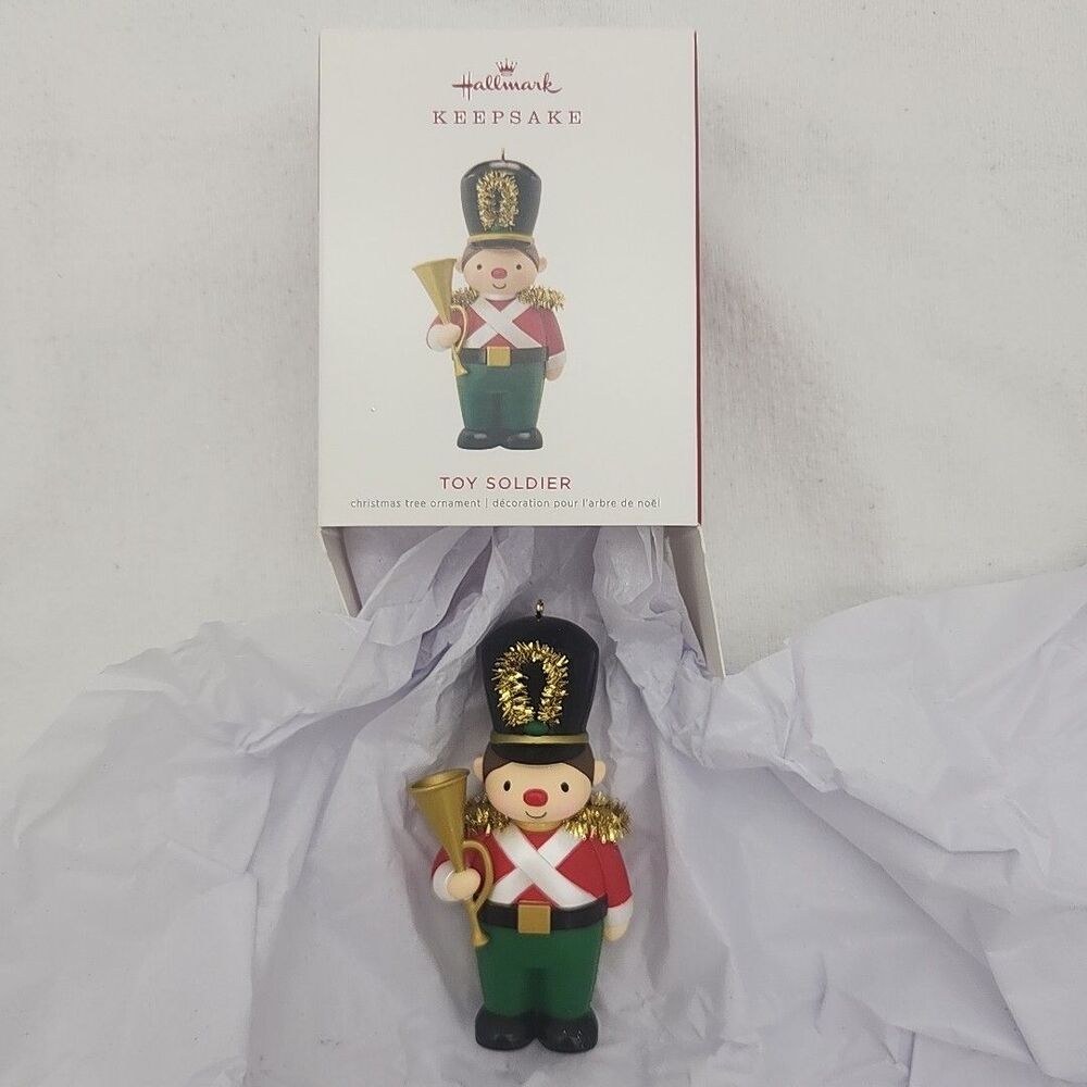 Ornament Hallmark Toy Soldier Trumpet 2019 Horn Bugle Nutcracker Band Member New